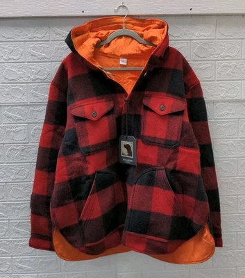 New Filson Snohomish Wool Reversible Jacket Black Buffalo Plaid Virgin Size L - Image 1 of 4
