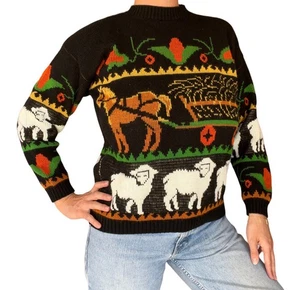 Vintage Teasers Harvest Pullover Damen (Größe?) No Tag Sheep Cottagecore - Bild 1 von 14