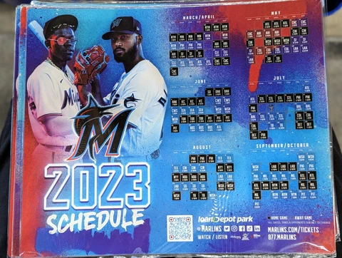BRAND NEW - MIAMI MARLINS SGA SCHEDULE MAGNET! JAZZ! SANDY! CHEAP! Cover