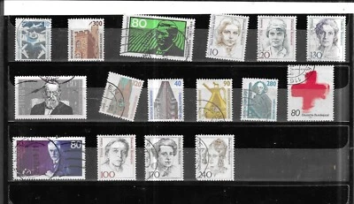 GERMANY 1988. SELECTION OF 16. VERY FINE USED. AS PER SCAN. - Image 1 of 3
