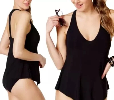 Новый с Ярлыками Magicsuit черный на косточках спортивная спина танкини верхний черный женщина 8 - Изображение 1 из 4