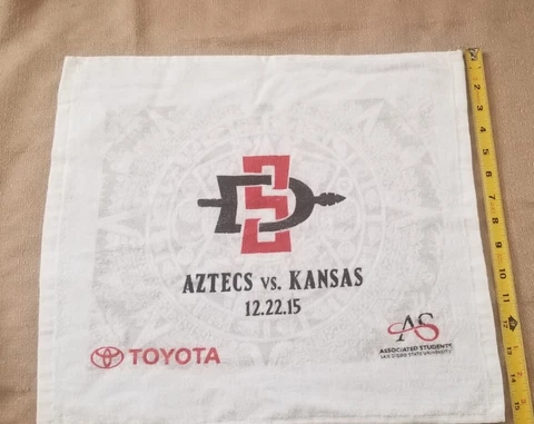 San Diego State Aztecs Basketball vs Kansas Jayhawks Towel SGA 12/22/15 Cover