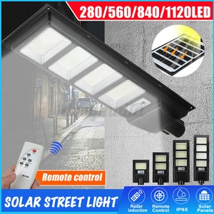 250-1000W LED Solar Panel Straßenlaterne Straßenlampe Bewegung Lichtsensor Lampe