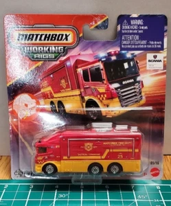 2025 Matchbox Working Rigs SCANIA TACTICAL COMMAND CENTER #5☆red;Fire El Segundo - Picture 1 of 9