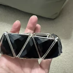 Bracciale Vintage Sterling E Onice - Foto 1 di 4