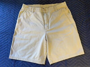 High Sierra Mens Shorts Tan Beige Khaki - Flat Front Chino 100% COTTON - SIZE 38 - Picture 1 of 8