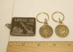 3 Vintage International Union of Operating Engineers Keychain Medallions - Picture 1 of 11