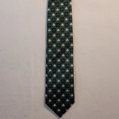 Celtic Tie Collection Ireland  Blue Green Shamrocks 59" × 3.5" Polyester St Pat - Image 1 of 4
