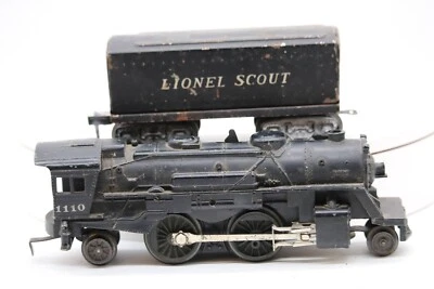 Lionel 1110 Die-cast 2-4-2 Locomotive & Lionel Scout Tender TESTED O Gauge 1:48 - Image 1 of 4