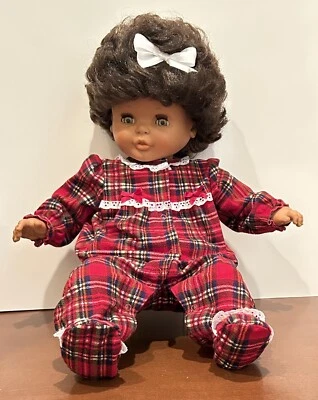 Vintage Famosa Baby Doll African American Black Afro Lifelike~21” - Image 1 of 4