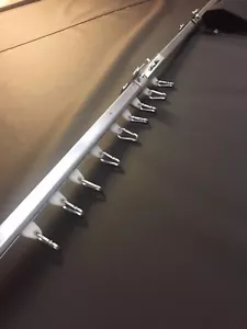 HEAVY DUTY CURTAIN WITH TRACK 3 METRES LONG WITH WHEELS & FIXINGS READY TO HANG - Picture 1 of 12
