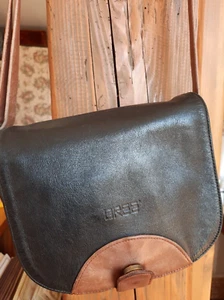 Bree Schultertasche, klein, schwarz/braun, Leder, 90er Jahre - Bild 1 von 7