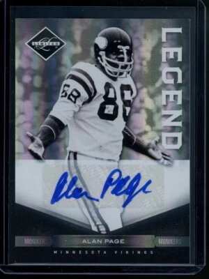 2011 Panini Limited Alan Page Legend Auto #'ed 42/50 - Image 1 of 2
