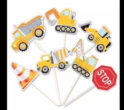 Balões de aniversário Road Working 62 peças conjunto copo bolo topo bolo balão banner - Imagem 1 de 4