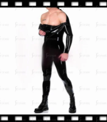 Latex Catsuit Schulter Zip Einstieg 2way Bottom Zip Unisex Sexy Customize 0,4mm B63 - Bild 1 von 4