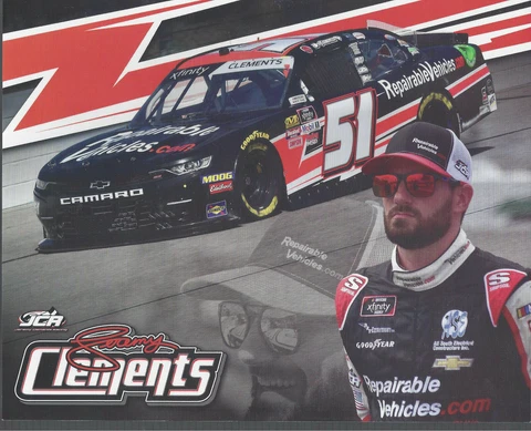 2019 JEREMY CLEMENTS 2ND VERSION REPAIRABLE VEHICLES #51 NASCAR XFINITY POSTCARD Cover