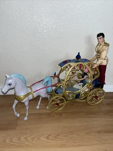 2014 Disney Princess Cinderella Horse & Carriage Set + Cinderella & Prince - Picture 1 of 10