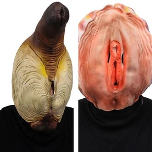 Máscara de látex broma geoduck concha de almeja para adultos Mascarada Halloween Juegos con disfraces máscaras - Imagen 1 de 16