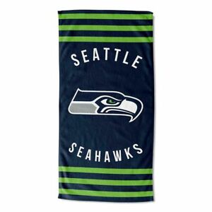 NFL Seattle Seahawks Stripes Beach Towel 30" x 60" Multicolor NEW