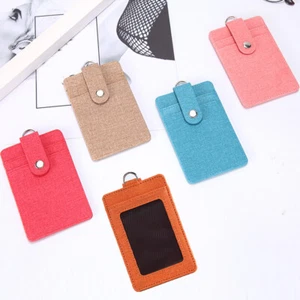 Case Card Protector Card Cover Badge Card Holder = Holder Office ID Credit Wo ) - Picture 1 of 20