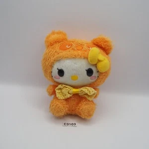 Hello Kitty C3103 Orange Panda Sanrio Furyu 2009 Plush 5" Stuffed Toy Doll Japan - Picture 1 of 7