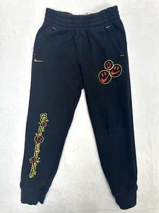 Nike Club Smile Fleece Pants Jogger Black Boys SIZE 7 - Picture 1 of 7