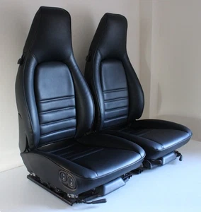 Porsche 911 944 964 968 Seat Covers Upholstery German Black Vinyl OEM Quality - Picture 1 of 10