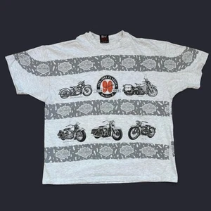 T-shirt vintage Harley-Davidson AOP grigia uomo XXL made in USA 1993 maglietta motociclista vintage - Foto 1 di 5