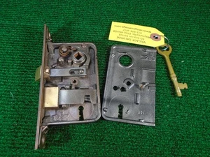 CORBIN FRENCH DOOR MORTISE LOCK #1283 VERY NICE, 1 1/2" BS, 5 1/4" FACE(40422-2) - Picture 1 of 8