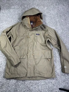 Patagonia Jacket Mens Small Brown H2No Waterproof Hooded Outdoor Snow Ski Parka - Picture 1 of 15