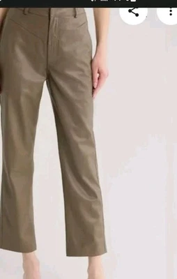 Pantalones AG High Wasit Kick Flare imitación cuero, topo, para mujer talla 28  Foto 1 de 4