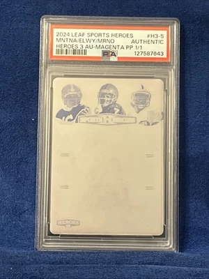 2024 LEAF 体育英雄英雄 3 亲笔签名 #H3-5 MNTNA/ELWY/MRNO HEROES 3 1/1 — 第 1/4 张图片