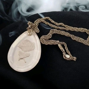 Hallmark Necklace Silver Chain Lead Crystal Pendant / Diy Bag Charm - Picture 1 of 7