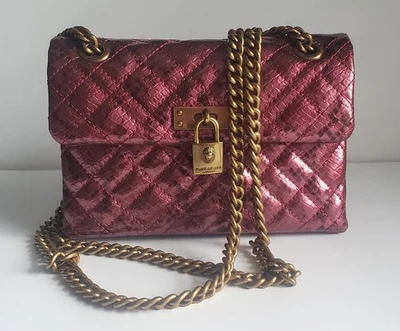 KURT GEIGER LONDON MINI BRIXTON LEATHER RED QUILTED COMBO CROSSBODY BAG NWT - Image 1 of 4