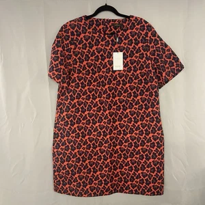 BNWT Next Tailoring Red Leopard Print Dress Womens UK 18 Pockets Work Business - Picture 1 of 16