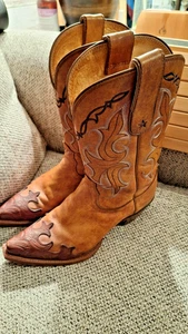 Stivali western Tony Lama donna taglia 7 B collezione Vaquero pelle marrone VF6003 - Foto 1 di 9