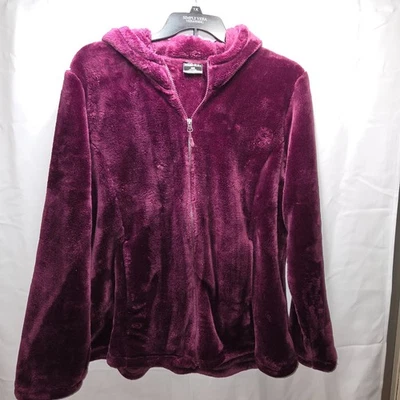 Chaqueta con capucha para mujer 32 Degrees Heat púrpura cremallera completa 2X Foto 1 de 4