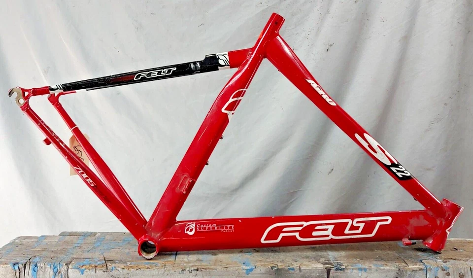 2010 Felt S22 Aero Racing Road Bike Frame 56cm Medium Red Al/Carbon USA Shipper! - Image 1 of 4