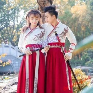 Costume antico costume cosplay completo coppia hanfu cinese adulto maschio femmina - Foto 1 di 20