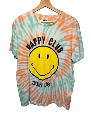 Camiseta Eleven Paris Tie Dye Happy Club Smiley Face Cuello Redondo L Manga Corta Foto 1 de 4