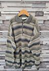 GORGEOUS SEDOR ITALIAN VTG 90S ABSTRACT PATTERN WINTER WOOL COSBY KNIT JUMPER XL