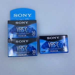 (3) NEW Sony VHS-C TC-30VHGL Video Camcorder Tape - Picture 1 of 2