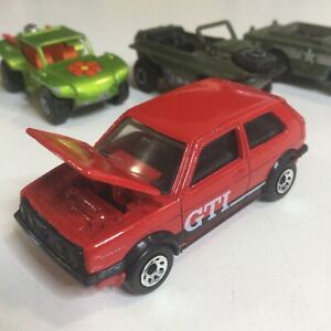 1985 MATCHBOX SUPERFAST #36 RED VOLKSWAGEN VW GOLF GTI RABBIT 1/64 MACAU VARIANT