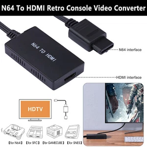 N64 To HDMI Converter HD Link Cable Adapter for Nintendo Gamecube Super SNES NES - Picture 1 of 12