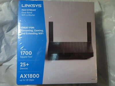 LINKSYS AX1800 MAX-STREAM DUAL-BAND Wi-Fi 6 ROUTER MR7350 BRAND NEW - Image 1 of 4