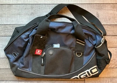 OGIO Half Dome Duffel Bag Branded Gym Bag Audio Pocket Shoulder Strap Blue New - Image 1 of 4
