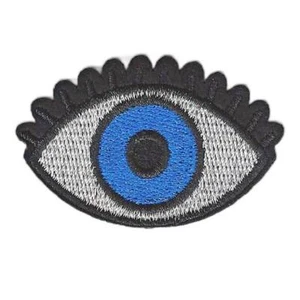 EVIL EYE IRON ON PATCH 2.25" Small Blue Eye Hamsa Embriodered Applique NEW - Picture 1 of 2