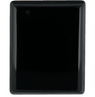 Natural Extra Fine Black Onyx - Rectangle Buff Top Cabochon - Brazil - AAA+ Grad - Image 1 of 2