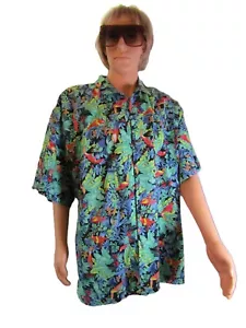 Hawaiian - Camicia - per - Uomo - Taglia da 4x a 5x - di Toucan Dance - Nuova senza etichette - (300-43) - Foto 1 di 7