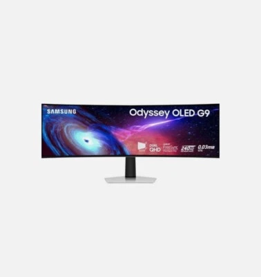 Samsung Odyssey G9 G95SC 49" DQHD OLED Curved Smart Gaming Monitor - Silver - Image 1 of 4
